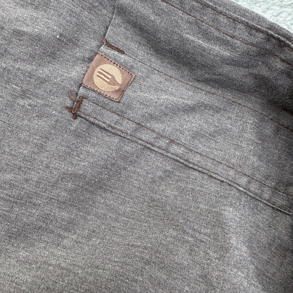 Chef Works Mens XL Chef Coat Jacket Gray‎ Long Sleeve Zip Up Work Uniform